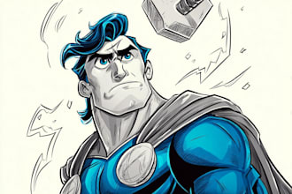 draw your superhero character sketch design