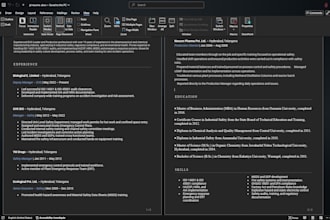 design a modern, visually appealing resume or presentation