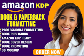 publish ebook and paperback book formatting for amazon kdp book publishing