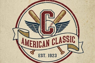 design vintage baseball logo
