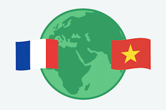 translate vietnamese to french and french to vietnamese professionally