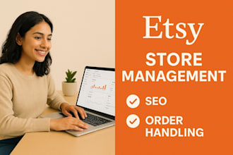 manage your etsy store listings, SEO, and order handling