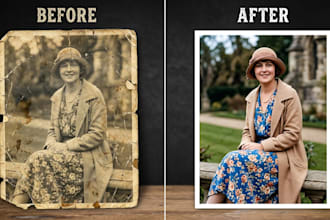 restore old and damaged photos professionally