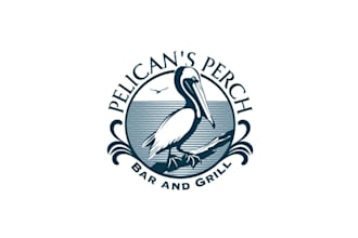 design superior pelicans perch bar and grill logo