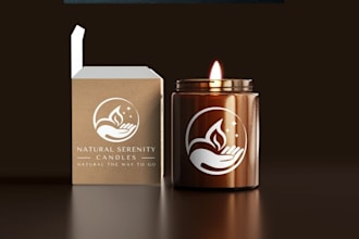 design candle natural soy wax appeal logo