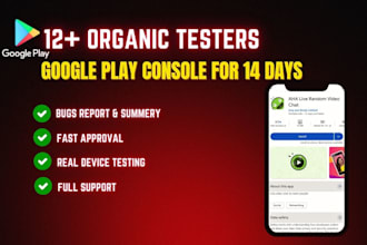 provide 12 testers for google play console closed testing