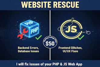 fix issues of the PHP website or web app