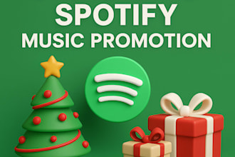 super fast christmas spotify music promotion to gain organic streams and growth