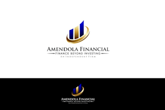 design financial credit repair and accounting logo with a business card