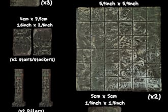 make handcrafted dungeon tiles and scatter terrain for ttrpgs