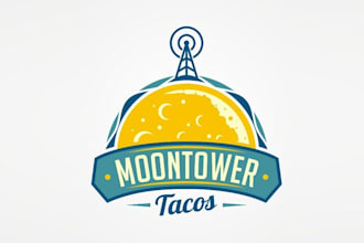 design innovative logo for moon tower tacos