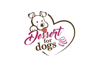 design pictorial dessert logo for dogs fundraiser event