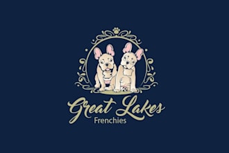 design eye catching french bulldog logo