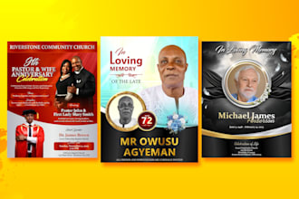 be your professional funeral program flyer designer