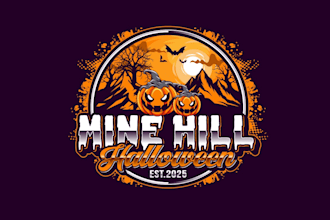 create attractive and imagination halloween logo design