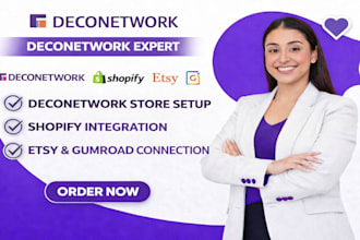 set up deco network and integrate your deconetwork shopify store etsy gum road