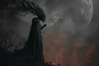 create dark art, horror or skull artworks illustration