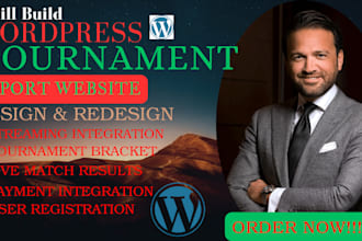 design tournament or association website, gaming, esport website