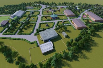 innovate 2d to 3d landscape, resort master planning, site plan,map visualization