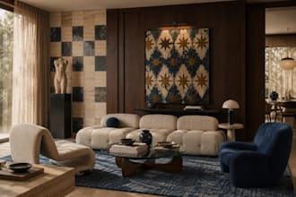 do interior design living room rendering, modern 3d interior visualization