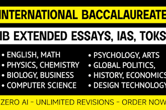 edit and improve ib extended essay, ib ias hl or sl