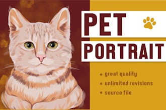 draw pet portrait, animal illustration