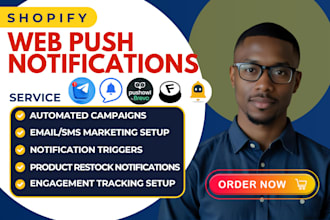 setup shopify push notifications brevo pushowl web push pushbot firepush hextom