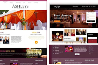 build booking website for event and party planning business wedding organizer