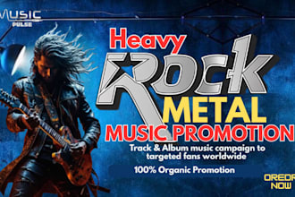 promote spotify rock music promotion, heavy rock metal to music fans worldwide