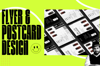 do business flyer design and postcard design, free mockups