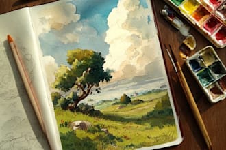 design detailed fantasy landscapes and environments