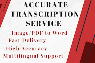 provide accurate ocr and transcription services