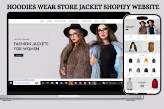 design hoodies store winter apparel store jacket store sweater shopify website