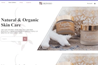 design skincare shopify store comestic website skincare shopify beauty store