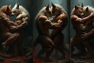 design wild adult furry characters and extreme kink artwork without limits