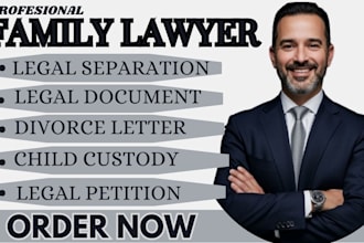 draft powerful uk family law document divorce petition child custody support