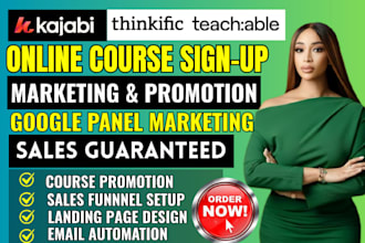 kajabi online course promotion kajabi health and fitness course sales marketing