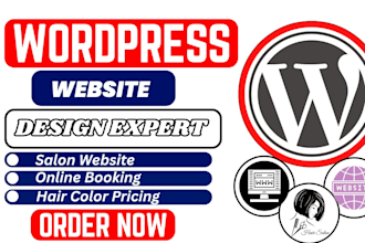 design salon website stylist profiles hair color pricing online booking review