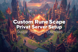 build, customize, host runescape private server with stable rsps setup anti bot