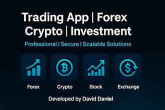 develop stock trading app, forex trading app, crypto trading app