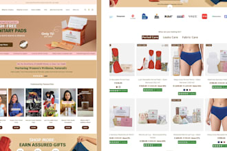 design feminine care product store women wellness product female hygiene website