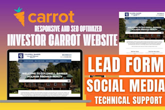 develop realtor website with investor carrot website with location pages and SEO