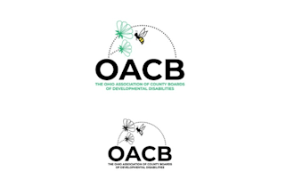 design bee two flowers logo