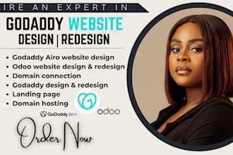do godaddy website, odoo website redesign, domain to godaddy, godaddy airo