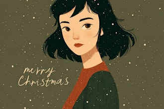 custom christmas cartoon caricature