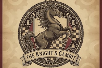 design vintage classic and  elegant chess horse logo