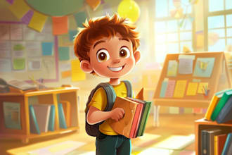 draw children story book illustrations