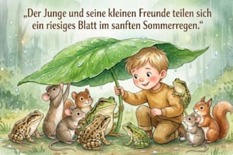 aquarell kinderbuch buchillustration für geschichtenbuch und bilderbuch erstelle
