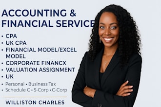 prepare professional financial models, UK CPA reports and valuation analysis tax