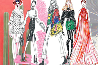make your unique fashion illustrations